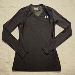 Under Armour women's size Large black Compression heat gear long sleeve shirt